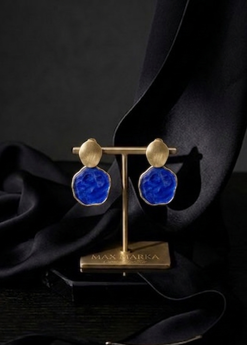 Cobalt Blue Statement Earrings