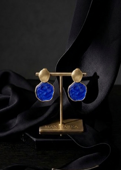 Cobalt Blue Statement Earrings