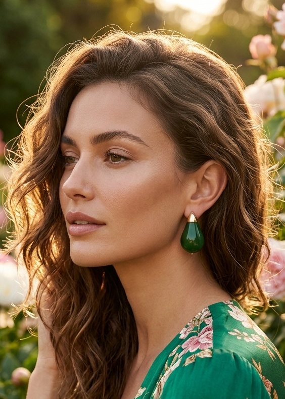 Emerald Drop Earrings